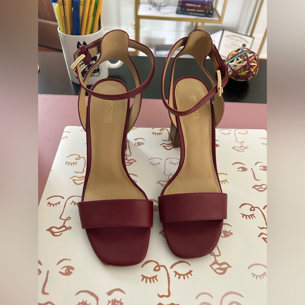Michael Kors | Petra Ankle Strap Leather Heels